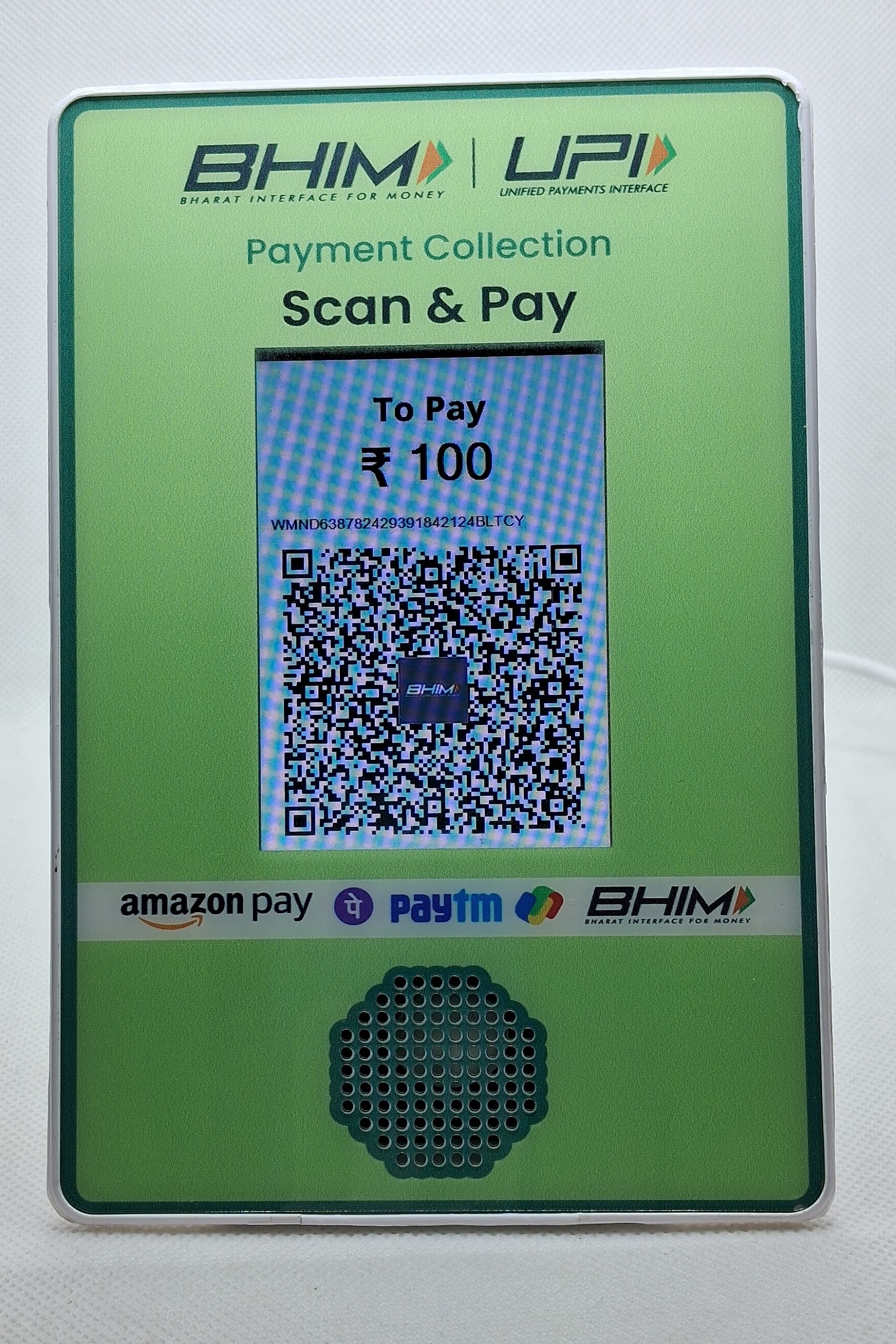 QR soundbox that speaks confirmation for every payment DQR-222