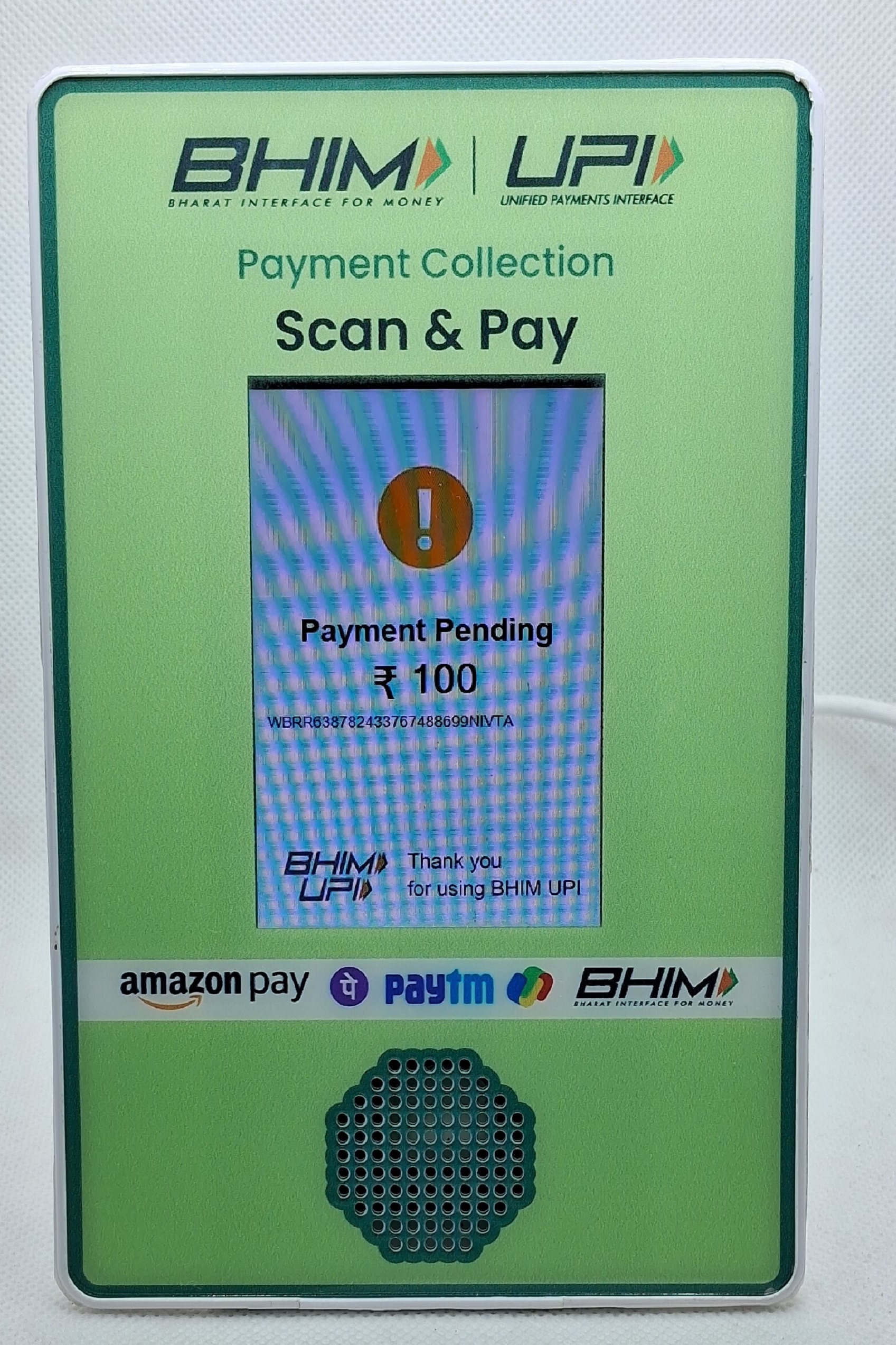 Smart QR box with audio-visual payment notifications DQR-222