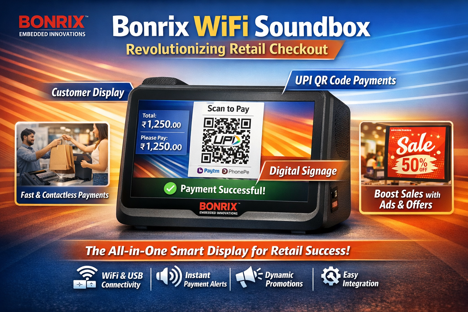 Modern Smart Retail Payment Terminal