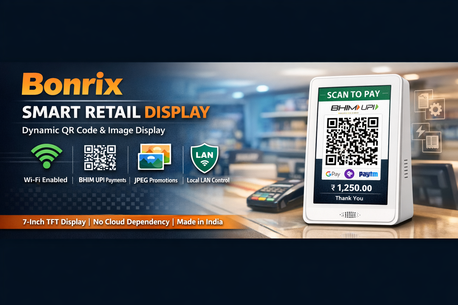 Modern Smart Retail Payment Terminal