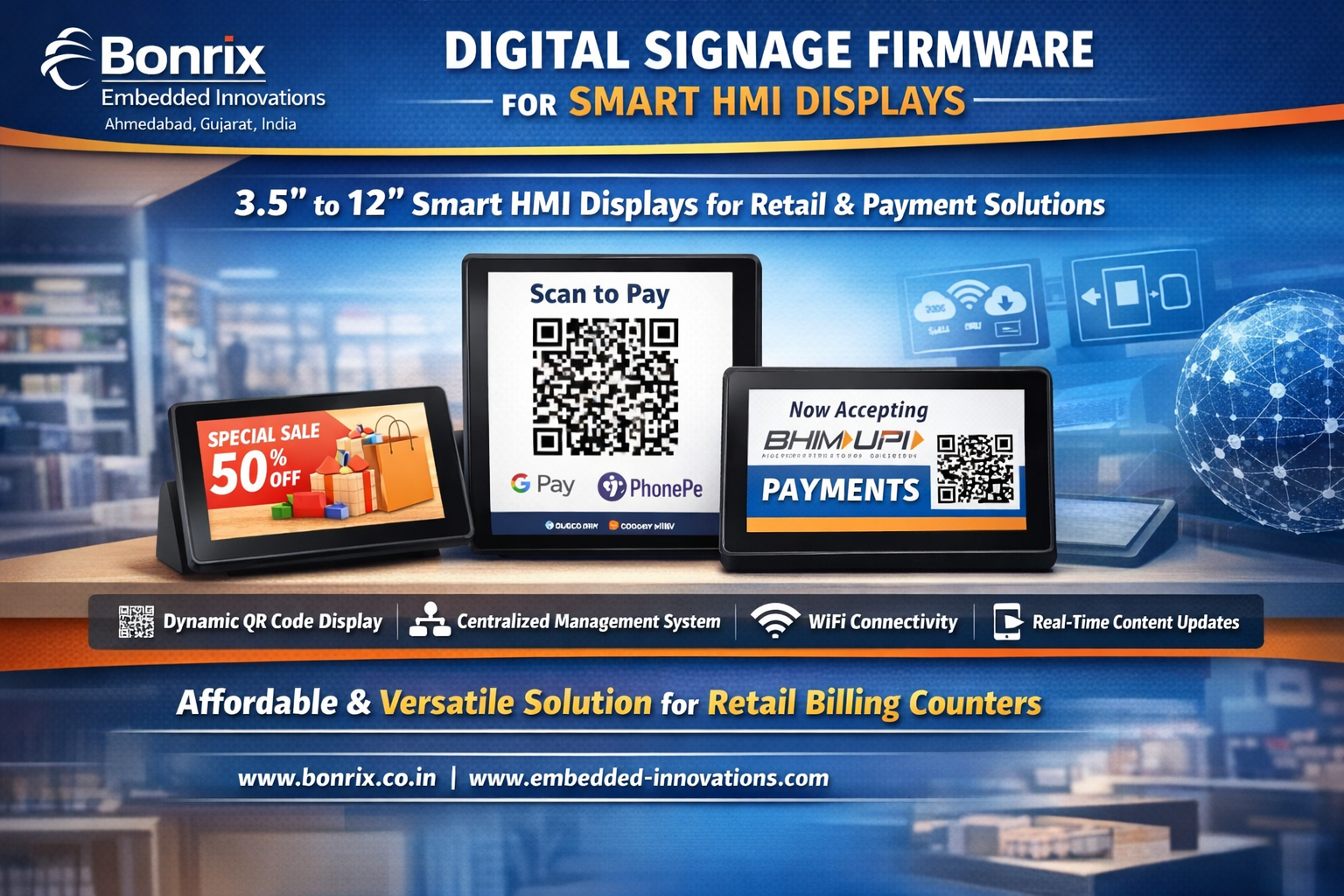 Bonrix Digital Signage Smart HMI Display